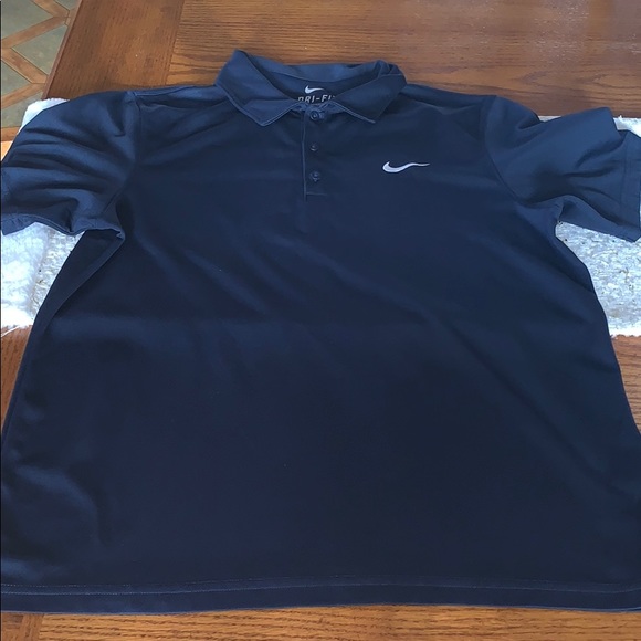 navy blue nike polo